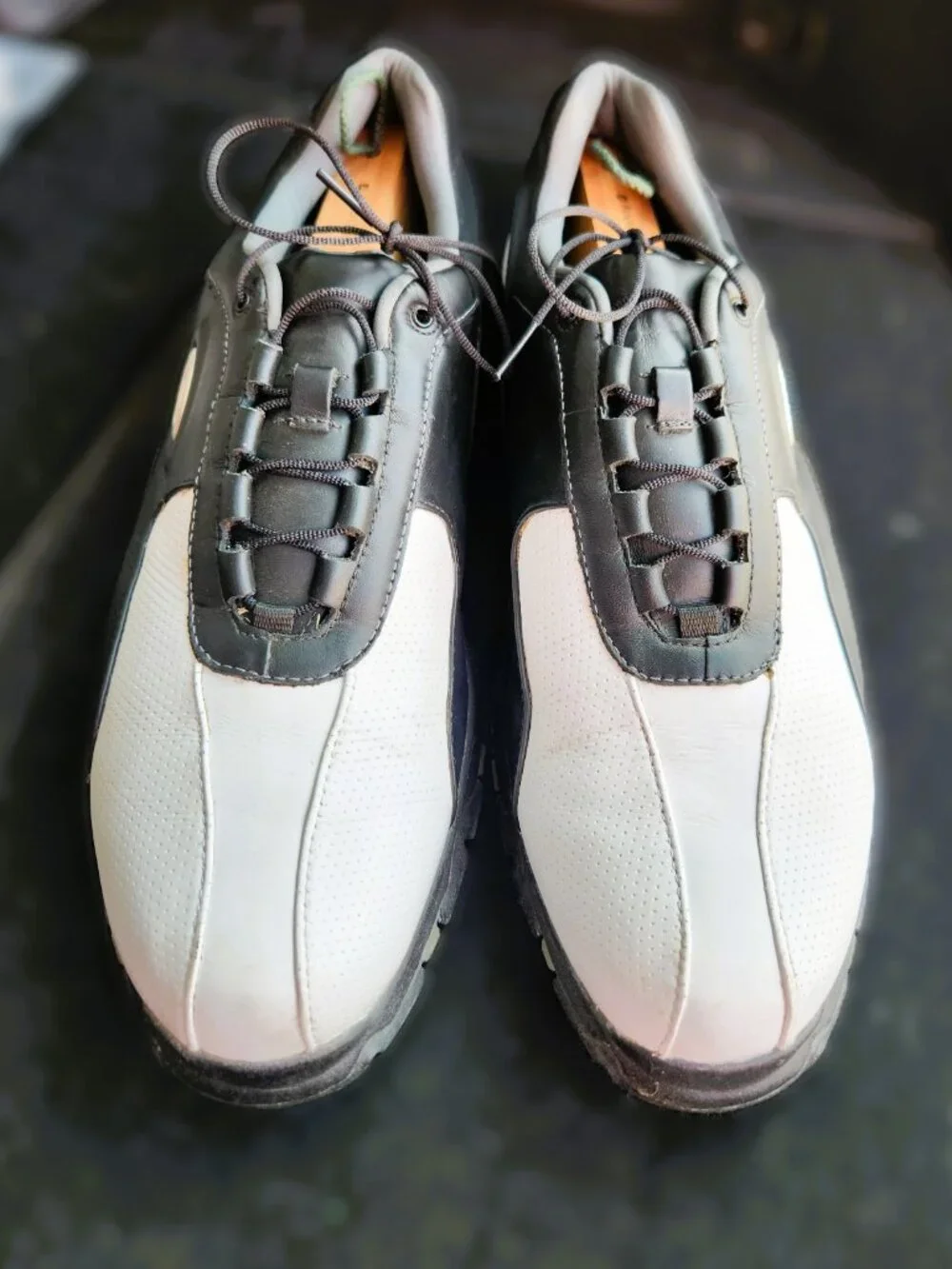 Men's Leather Oakley Golf Shoes Black and White Size 13